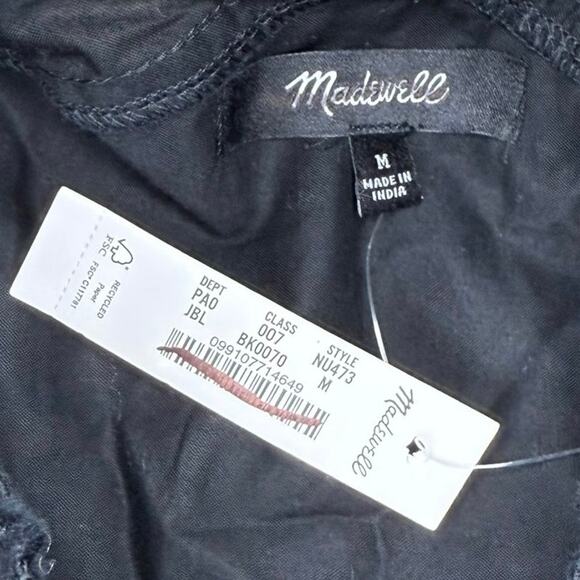 NWT Madewell Lace-Inset Pintucked Button-Up Top Size M - Picture 8 of 8